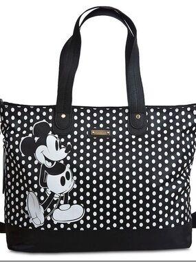 Storksak Black & White Polka Dot Mickey Tote